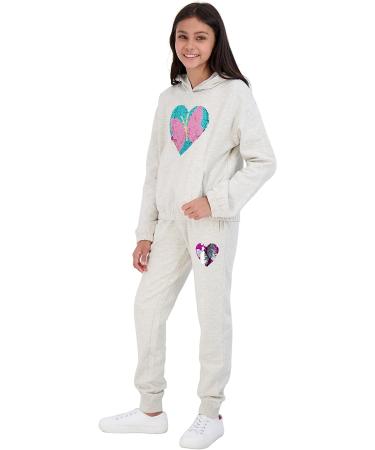 Star Ride Girls 2-Piece Hoodie and Jogger Set | Size 5-6 | Oatmeal Htr - Buy Online on GoSupps.com