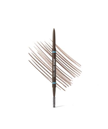 JOAH Eyebrow Pencil - Brow Down To Me Precision Brow Pencil with Built-In Spoolie Brush for Flawless Brows  Warm Medium Brown