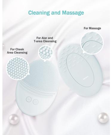 Ezbasics Ultra-Hygienic Facial Cleaning Brush - Waterproof Soft Silicone Deep Cleansing & Massaging Face Brush (Light Gray) - Buy Online on GoSupps.com