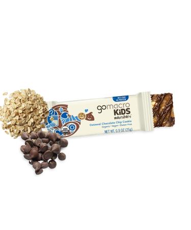 GoMacro Kids MacroBar Oatmeal Chocolate Chip - Organic Vegan Snack Bars (7 Count, 0.90 oz) - Buy Online on GoSupps.com