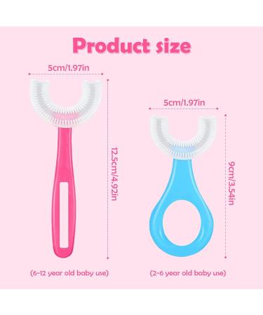 MIVAIUN 6Pcs Kids U-Shaped Training Toothbrushes for Children aged 2-12 | All-Round Oral Care Teeth Brush for Toddlers | Manual Toothbrush for Whole Mouth Cleaning - Buy Online on GoSupps.com