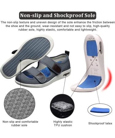 Adjustable Wide Diabetic Shoes for Swollen Feet | Plantar Fasciitis Support | Outdoor Walking Sneakers for Men & Women | Lightweight Orthopedic Slippers - Beige | 39EU/Lable41 - Buy Online on GoSupps.com