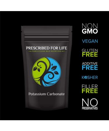 Prescribed for Life Potassium Carbonate Powder Natural USP Food Grade Potash for Plants Soap Supplements & More Pure Bulk Potassium Powder (12oz / 340g) - Buy Online on GoSupps.com