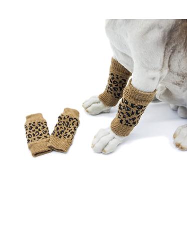 2pcs Dog Elbow Protector Pads Elbow Pads for Dogs Pet Knee Pads Strong Stability Dog Legs Protector for Recovering Injured(B XL) Leopard X-Large