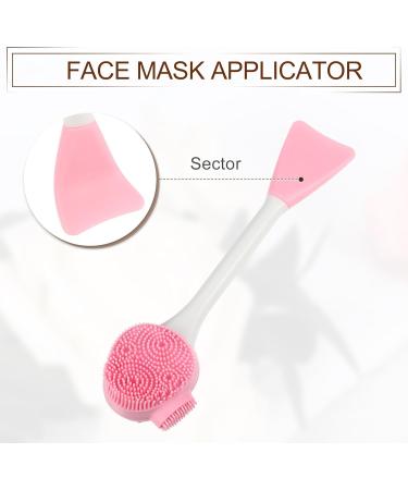 VOCOSTE Silicone Facial Cleansing Brush - Multifunction Handheld Face Scrubber for Skincare Massage - Pink & White - Buy Online on GoSupps.com