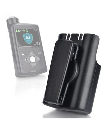MiniMed Pump Case with 360 Swivel Belt Clip Diabetic Insulin Pump Holder for Medtronic MiniMed 770G 670G 630G 640G 780G (Black)