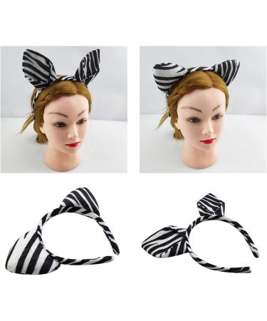 Cartoon Animal Headbands Striped Zebras Ears Hair Hoop Animal Cosplay Hairband for Kids Hair Accessories - Buy Online on GoSupps.com