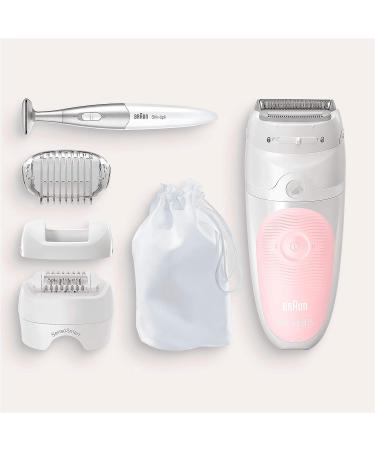 Braun Silk- pil 5 Epilator & Women's Razor - Electric Hair Removal & Bikini Trimmer with Massage Attachment Swiveling Head | Shop Internationally - Buy Online on GoSupps.com