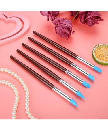 5 Dental Silicone Pens with Wooden Handles - Blue Head Sculpture Tools for Teeth & Manicure | Carving & Shaping Essentials - Buy Online on GoSupps.com