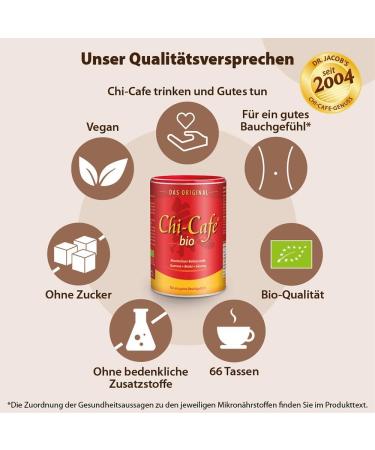 Chi-Cafe Bio Wellness Coffee Powder 400g - Digestive Support with Acacia Fiber Reishi Ginseng & Guarana - Vegan Creamy Caramel Flavor - 66 Cups - Buy Online on GoSupps.com