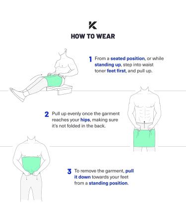 Kewlioo Men's Heat Trapping Waist Toner - Large - Waist Trainer for Men - Comfortable & Discreet - Buy Online on GoSupps.com