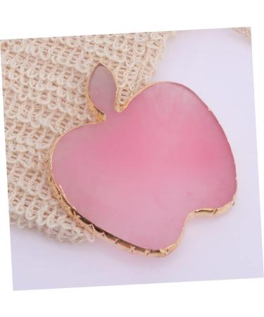 MERRYHAPPY MERRYHAPY 1 Piece Apple Shaped Manicure Palette With Gold Edge Professional Art Coloring Page For Nails Suitable For Color Mixing Photo Props 9*86cm Pink - Buy Online on GoSupps.com