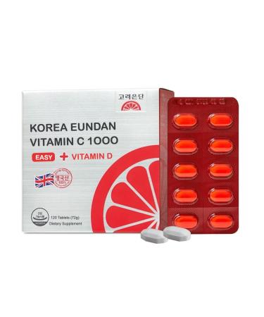 Korea Eundan Vitamin C 1000 Easy+Vitamin D 120 Tablets