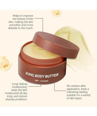 KING BODY BUTTER Shea Jojoba Moisturizer with Orange Flower Extract - Deep Hydration Body Butter for Dry Skin Non-Greasy Natural Formula Long-Lasting Moisture Lock 4 oz - Buy Online on GoSupps.com