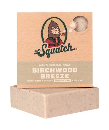 Dr. Squatch All Natural Bar Soap for Men with Medium Grit - Birchwood Breeze