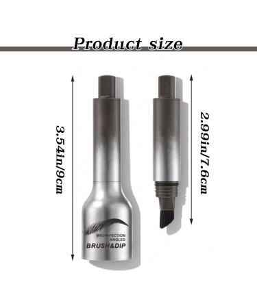 Liquid Eyebrow Brush Angled Brush and Dip Liquid Eyebrow Gel Smudge Proof Eyebrow Pencils for Women Makeup (Dark gray) - Buy Online on GoSupps.com
