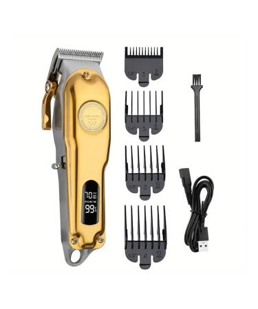 Razors Professional T-Blade Hair Clippers for Men Cordless Hair Cutting Kit Rechargeable Beard Trimmer with LED Display(Black) Usb Usb Black