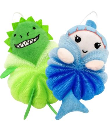 FOMIYES 2pcs Children's Bath Ball Kids Shower Loofahs Bath Exfoliating Ball Children Shower Scrubbers Exfoliator Scrubber Ball Mesh Brush Luffa The Bubble Linger Polyethylene Toddler