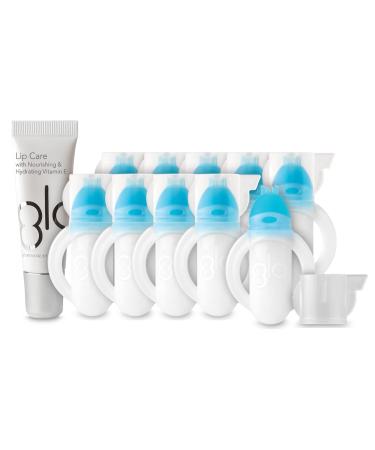 GLO Brilliant 10 Pack Teeth Whitening Gel Treatment Kit for Fast, Pain-Free, Long Lasting Results. Clinically Proven. Includes 10 GLO Vials Plus Lip Care 11 Piece Set