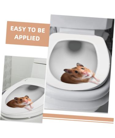 LIFKICH Adhesive Toilet Sticker 3D Toilet Sticker Bathroom Wall Stickers PVC 3D Toilet Seat Mouse Toilet Sticker Toilet Decal - Buy Online on GoSupps.com