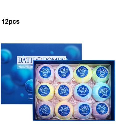 BOKIOESDE 12pieces Fragrant Bath Making Kit Eco-Friendly and Soothing Spa Essentials Bath Bombss for Women Gifts Exfoliating Blue - Buy Online on GoSupps.com