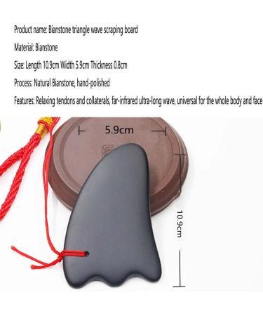 Triangle Wave Scraper | Bian Stone Gua Sha Massage Tool for Anti-Aging | Shoulder & Neck Therapy | Achieve Silky Smooth Skin - Buy Online on GoSupps.com