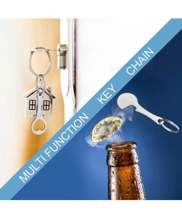 Buy 2 Sets Stainless Steel Shopping Trolley Tokens & Key Rings - Durable Metal Coin Holder & Wine Bottle Opener - Perfect for DIY & Couples - Buy Online on GoSupps.com
