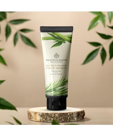 Buy BEAUTYNEARTH Tea Tree & Bamboo Facewash - Natural Paraben & Sulphate Free Face Wash for All Skin Types - 100ml (Men & Women) - International Shipping - Buy Online on GoSupps.com