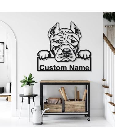 Personalized American Bully & Airedale Terrier Wooden Shield Art | Custom Dog Gifts & D cor | Unique Animal Habits Decor - Buy Online on GoSupps.com