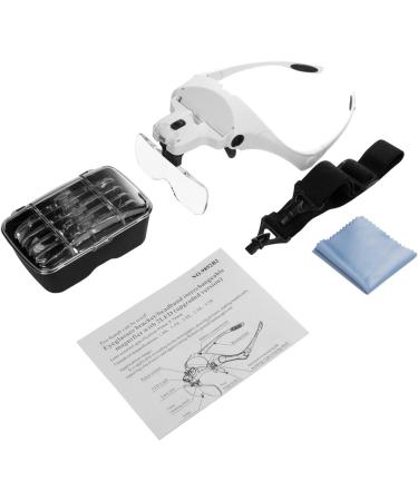 Joybest Headband Magnifier with LED Light - Handsfree Magnifier Glasses for Reading, Jewelry Loupe, Watch Repair, Sewing & More - Includes 5 Replaceable Lenses - Buy Online on GoSupps.com