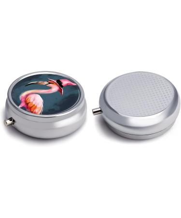 Portable 3 Compartment Pill Box - Halloween Flamingo Witch Hat Travel Medicine Organizer for Purse & Pocket - Buy Online on GoSupps.com