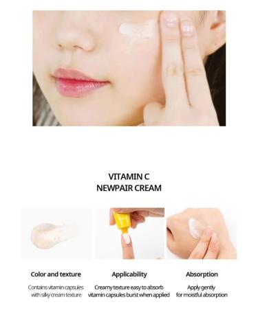 Nacific Vitamin C Newpair Cream - Brightening & Hydrating Skincare 0.5 fl oz (15 ml) - International Shipping Available - Buy Online on GoSupps.com