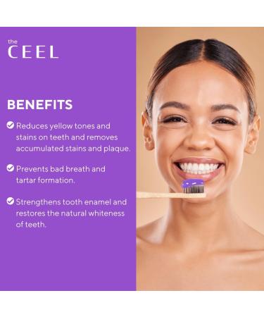 Ceel Lila Toothpaste for White Teeth - Purple Whitening Formula | 75g Color Correction Serum for a Glowing Smile - Buy Online on GoSupps.com