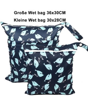 Trasun Wet Bag Diaper Bags - Waterproof & Washable Organizer for Toddlers | Perfect for Travel Gym Beach & Pool (Dolphin Medium) - Buy Online on GoSupps.com
