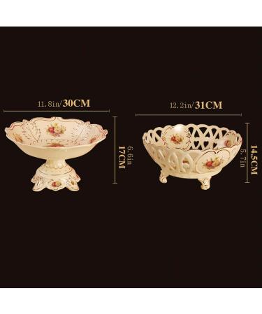 Fruit Bowls Porcelain Fruit Bowl for Kitchen Counter Fruit Bowl Server Ceramic Decorative Dessert Appetizer Cake Candy Fruit Basket Fruit Basket (Color : A) - Buy Online on GoSupps.com