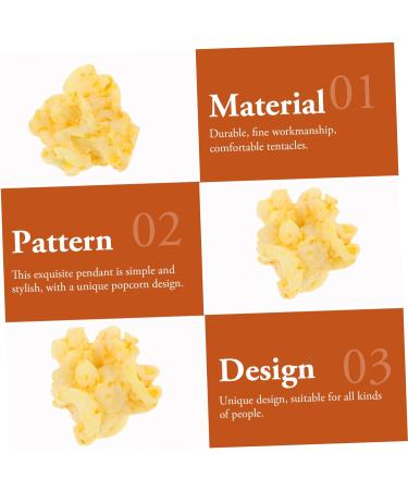 TEHAUX 40 Pcs Artificial Popcorn Charm Pendant Earring Dangle Charms Mini Figurine Charm Stoppers for Bracelets Food Fake Bracelet Charms DIY Accessories Flat Phone Case White Resin 3d 2.5X2cmx2pcs Yellowx2pcs - Buy Online on GoSupps.com