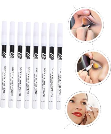 PLAFOPE 24pcs Eyeliner Pencil Brown Liquid Eyeliner Eye Makeup Drawing Pen Eye Liner Pen Wooden Pole White - Buy Online on GoSupps.com