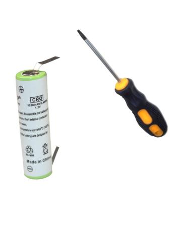 HQRP Battery fits 482213810336 Replacement Most Electric Razor Shavers Remington Braun R17 Plus Screwdriver