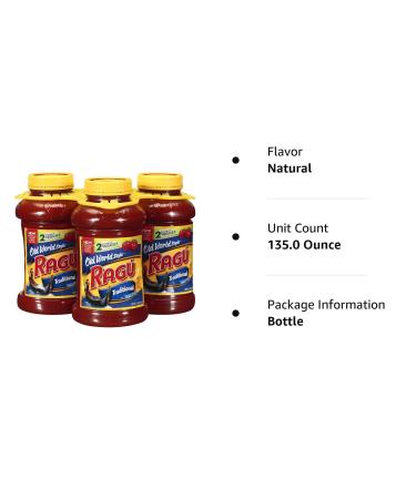 Ragu America's Favorite Pasta Sauce Traditional 45oz 3 Count - Buy Online on GoSupps.com