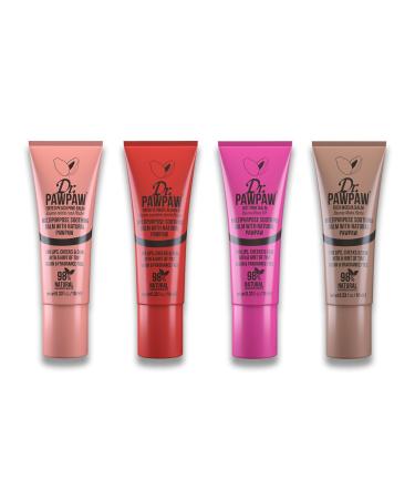 Dr PawPaw Multipurpose Soothing Tinted Balm Set - Balm for Lips Cheeks Eyes - Lip Moisturizer with Buildable Color - 4 pc