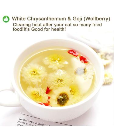 Buy 100% Organic White Juhua Tea | Hangzhou Edible Flower Tea for Eye Protection | 30g - Premium Loose Leaf - Buy Online on GoSupps.com