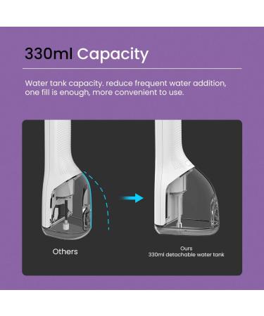 Portable Cordless Water Dental Flosser - Rechargeable Oral Irrigator for Teeth Gums Braces | IPX7 Waterproof 4 Tips & Travel Bag - Ideal for Home & Travel (White - Buy Online on GoSupps.com