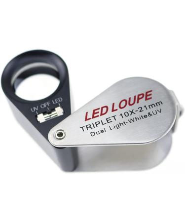 10x Magnifier Loupe with LED Light for Jewelry, Rocks, Coins - 10x Magnification - Buy Online on GoSupps.com