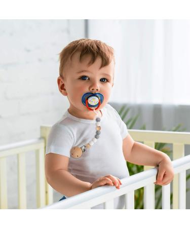 CJiangpo 5Pcs Babies Pacifier Clips - Metal Teething Toy & Cotton Rope Clip for Baby Shower Gift - White - Buy Online on GoSupps.com