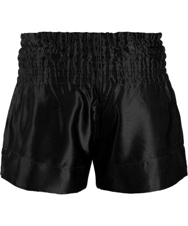 Hardcore Training Classic Muay Thai Shorts - Black/White/Red/Camo/Blue - Kick Boxing MMA Combat Sport Sparring Trunks (Black, Small) - Buy Online on GoSupps.com