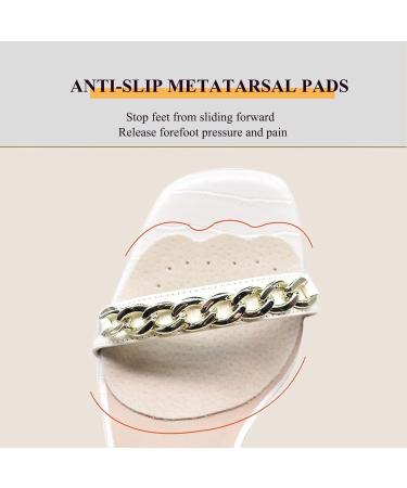 2 Pair Metatarsal Pads - Pigskin High Heel Inserts for Women | Anti-Slip Forefoot Insoles | Comfortable Sandal Pads (Apricot - Buy Online on GoSupps.com