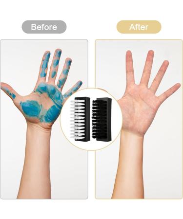 Amaxiu Hand Nail Brush for Cleaning Fingernails Durable Nylon Firm Stiff Scrub Bristles Nail Scrubber Brushes for Men Mechanics Gardeners Scrubbing under Fingers Foot Toes(2 Pack Black+White) - Buy Online on GoSupps.com