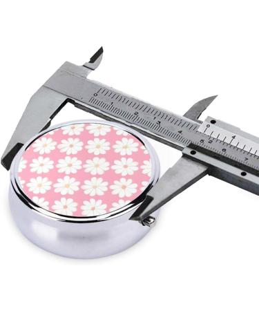 Camellia Pattern Round Pill Box | 3 Compartment Organizer | Portable Travel Pill Box for International Shipping - Buy Online on GoSupps.com