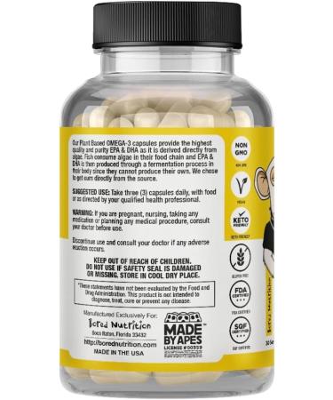 DO3 Vegan Omega 3 and Vitamin D3 Supplement - 90 Capsules - 2 Pack - Fish Oil Alternative- DHA & EPA Omega D3 Supplement - May Support Heart Brain and Joint Health - 2 in 1 Formula - Bored Nutrition - Buy Online on GoSupps.com