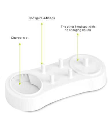 Buy Updated Petech Toothbrush Holder - Electric Toothbrush Stand Compatible with Oral-B for 4 Charging Brushes | Durable White Design - Buy Online on GoSupps.com